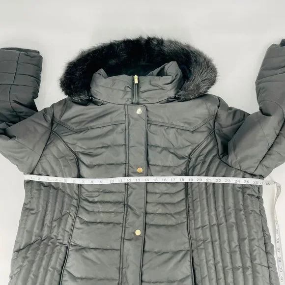 CATHERINE’S - Plus Size Faux Fur Trim Winter Coat - Black 2x - Picture 9 of 9